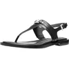 Image de Michael Kors Mandy Tongs plates pour femme, Noir/blanc, 7.5