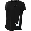 Image de Nike W NK Tempo Swsh Hbr DF SS Top T-Shirt, Noir/Blanc, S Femmes