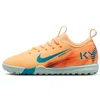 Image de Nike Jr Zoom Vapor 16 Academy Km TF Chaussure de Football, Melon Tint Neo Turq Igloo, 32 EU