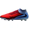 Image de Nike Phantom 6 High Elite Chaussures de Football pour Gazon Normal, Royal Tint Noir Bright Crimson, 42.5 EU
