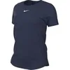 Image de NIKE W NK One Classic DF SS Top WT T-Shirt, Bleu Marine foncé/Blanc, L Femme