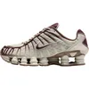 Image de Nike Shox TL Chaussures pour femme (Light Bone/Mink Brown/Burgundy Crush), Beige clair/marron vison/bordeaux écrasé, 9