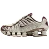 Image de Nike Shox TL Chaussures pour femme (Light Bone/Mink Brown/Burgundy Crush), Beige clair/marron vison/bordeaux écrasé, 6.5