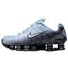 Image de Nike Shox TL Chaussures pour femme (Anthracite/Light Armory Blue/Metallic Silver), Anthracite/bleu clair (Light Armory Blue/Metallic Silver), 45 EU