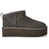 Image de UGG pour femme. 1135092 Classic Ultra Mini Platform Leather Ankle Boots gris foncé (41), Cuir, 5 à 8 cm, Aucun, Casuel