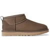 Image de UGG pour femme. 1116109 Leather Ankle Boots Classic Ultra Mini brown greenish brown (38), Cuir, Marron, Plat, Aucun, Casuel