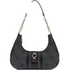 Image de GUESS sac à épaule Erenia Top Zip Shoulder Bag Coal Logo gris foncé