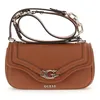 Image de GUESS sac à épaule bandoulière Dea Crossbody Flap Bag Cognac brun