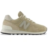 Image de New Balance pour femme. W574V2_LI Baskets en cuir 574 beige (39), Plat, Lacets, Casuel