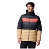 Image de Columbia Homme Powder Pass Hooded Jacket Doudoune À Capuche, Canoë, Noir, Zing, Requin, L EU