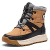 Image de Sorel Bottes Whitney III Mid WP, construction imperméable, chaleur isolée, style léger, orteil spacieux, confort amélioré, adhérence robuste - Femmes