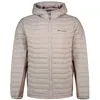 Image de Columbia Powder Pass Veste à capuche hybride pour hommes, veste matelassée à capuche gris silex/fer, taille L
