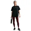 Image de Nike W NK One Relaxed DF SS Top T-Shirt pour Femme, Noir/Blanc, Taille XS, Noir/Blanc, XS