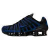 Image de NIKE Shox TL Baskets pour homme, Noir, argent métallisé, bleu court, 44.5 EU