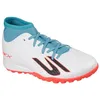 Image de Skechers Skx_2 Jr High Youth TF Football Cleats Chaussure, Turquoise synthétique Blanc avec Bordure Rose, 36.5 EU