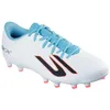 Image de Skechers Homme Skx_2 Academy AG Football Cleats-Lightweight Turf Boots with Molded Upper Chaussure, Blanc synthétique Turquoise synthétique Rose TR, 42 EU