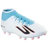 Image de Skechers Homme Skx_2 High Academy AG Men's Football Cleats Chaussure, Blanc synthétique Turquoise synthétique Rose TR, 42.5 EU