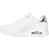 Image de Skechers Uno Golden Air Baskets pour Femme, White Durabuck/Silver Trim, 40 EU