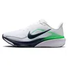 Image de Nike Air Zoom Pegasus 42 pour homme, Blanc/bleu marine/vert étincelle, 9.5