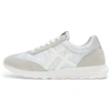 Image de Fitflop pour femme. A5Q-E11 Baskets Retro Q FF en cuir métallisé blanc, argent (36), Plat, Lacets, Casuel