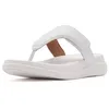 Image de Fitflop Femme F-Mode Go Adjustable Flatform Toe-Post Sandals, Blanc Urbain, 40.5 EU Étroit