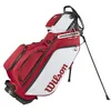 Image de Wilson Talus 5 Sac de Golf Hybride Trépied, avec 9 Poches et Diviseur à 5 Voies, Unisexe, Couleur : Rouge/Blanc