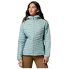Image de Columbia Veste à capuche hybride Powder Pass 3 pour femme, veste matelassée à capuche, bleu écrasé/bleu Everblue, taille L