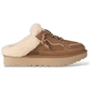 Image de UGG pour femme. 1180313 Mules en cuir Lowmel marron (41), Plat, Aucun, Casuel, Homewear