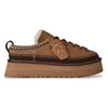 Image de UGG pour femme. 1180361 Baskets en cuir Heritage Lace-Up marron (37), 3 à 5 cm, Lacets, Casuel, Homewear