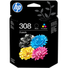 Image de Cartouche d'encre Noir + Couleurs - 308 HP