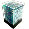 Image de Chessex Dice: CHX26859 D6 12 mm Gemini Blue-Teal/Gold (36)