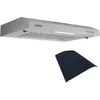 Image de CIARRA CBCS6903 Hotte Aspirante 60cm - Hotte Sous Meuble avec Évacuation et Recyclage - Filtre Charbon CBCF001 Inclus - Inox