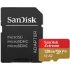 Image de SanDisk Extreme 128 GB microSDXC Memory Card + SD Adapter with A2 App Performance + Rescue Pro Deluxe, Up to 160 MB/s, Class 10, UHS-I, U3, V30 , Red/Gold