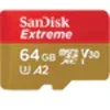 Image de SanDisk Extreme 64 GB microSDXC Memory Card for Action Cameras and Drones with A2 App Performance up to 160 MB/s, Class 10, U3, V30