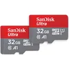 Image de SanDisk Ultra 32 GB microSDHC Memory Card + SD Adapter with A1 App Performance Up to 120 MB/s, Class 10, U1 (Twin Pack)