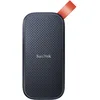 Image de SanDisk Portable SSD 2 To (Portable Externe NVMe SSD, des vitesses allant jusqu'à 800 Mo/s, Robust, Crochet en caoutchouc robuste, Updated Firmware) Gris