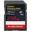 Image de SANDISK Extreme Pro Carte SD UHS-I de 256 Go, Jusqu’à 250 Mo/s en Lecture et Jusqu’à 170 Mo/s en écriture, vidéo 4K UHD, U3, V30 Memory Zone App