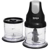 Image de Hachoir électrique - NINJA - Express Chop - NJ1002EUBK - Mini hachoir et mixeur compact - 200 W - 2 bols de 500 ml