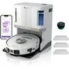 Image de Shark PowerDetect Aspirateur Robot Laveur avec Base autovideuse et nettoyante de 60 Jours   Navigation 3D LiDAR   Wi-FI/App   3 tampons Anti-microbiens, 1 Cartouche Anti-odeurs et 2 brosses   Blanc