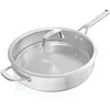 Image de Ninja EverClad Sauteuse en acier inoxydable 26 cm, Convient à tous les types de feux, y compris l’induction, peut aller au four jusqu’à 300 °C, Base induction intégrale, C90126EUI