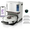 Image de Shark PowerDetect Aspirateur Robot Laveur avec Base autovideuse et nettoyante de 60 Jours   Navigation 3D LiDAR   WiFi/App   4 tampons Anti-microbiens, 1 Cartouche Anti-odeurs, 2 brosses   Blanc Moka