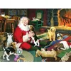 Image de Cobble Hill Puzzle de 275 pièces facile à manipuler   Le temps de jeu du Père Noël   Exemple d'affiche inclus