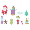 Image de Sizzix Thinlits Lot de 11 matrices - Doodle Christmas par Olivia Rose, 665339