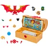 Image de Treasure X Lost Lands Royaume du Dragon Coffre au trésor mystère 25 Surprises dans Le Coffre Brise Le Bloc du Dragon Résous Le Casse-tête Utilise l’oeil du Dragon pour découvrir la Surprise suprême