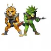 Image de Lot de 2 Figurines TMNT Cartonn Captain Zarax et Zork de 17,8 cm