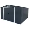 Image de Duramax ECO Abri de jardin en métal galvanisé à chaud 11,68 m² Structure de toit renforcée Anthracite 10 x 12 cm