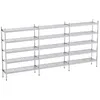 Image de Rayonnage en Acier Inoxydable Linéaires Clayettes Perforées - 4020 à 4950 mm - 5 Niv - P500 - Distform - Acier inoxydable
