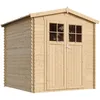 Image de Abri de Jardin en Bois - Porte verrouillable de Haute qualité- Stockage extérieur I216xL206xH218 cm/ 3.53 m2 Petit abri à Outils, Local à vélos - Toit imperméable, fenêtres TIMBELA M343F