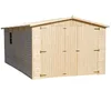 Image de Garage de Jardin Bois Naturel - Abri de Jardin - Chalet en Pin/épicéa - H222x516x324 cm/15 m² - Construction de Panneaux- Rangement pour vélos, Remise à Outils -TIMBELA M101