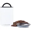 Image de Airscape Boîte de conservation pour café et aliments   Couvercle hermétique breveté pour préserver la fraîcheur des aliments, acier inoxydable, (taille moyenne, blanc mat)